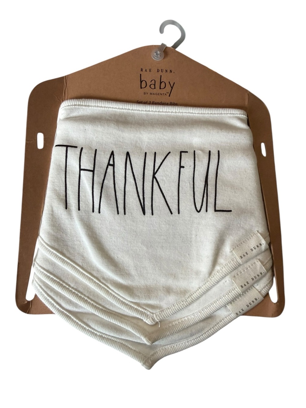 Rae Dunn Baby Thanksgiving Bandana Bibs Set of 3 NWT